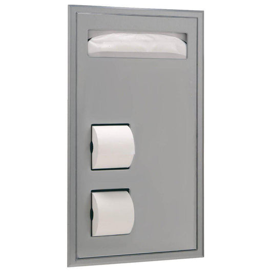 Stainless Steel Wall Mount Toilet Paper and Cover Dispenser