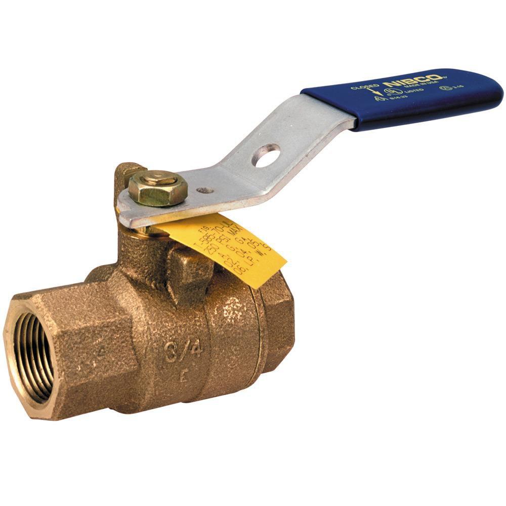 NIBCO T-585-70-UL 1 in. Bronze Full Port Threaded 250# Ball Valve