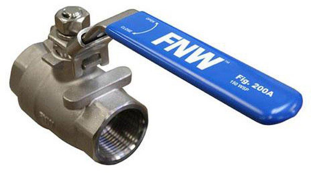 FNW® Figure 200A 2 in. Stainless Steel Full Port FPT Locking Lever 1000# Ball Valve