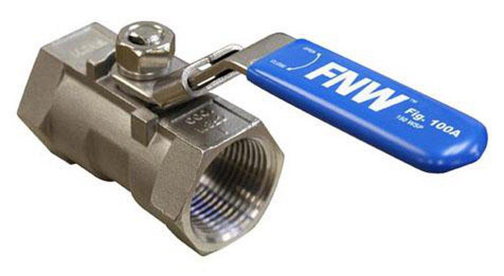 FNW® Figure 100A 2 in. Stainless Steel Standard Port FPT Locking Lever 1000# Ball Valve