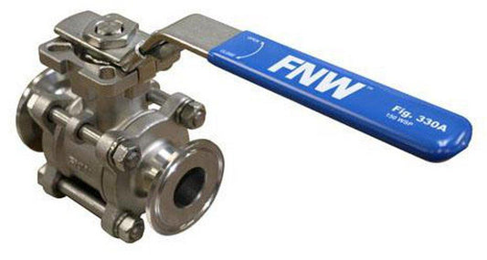 FNW® Figure 330A 2 in. Stainless Steel CF8M Sanitary Clamp End 400# Ball Valve