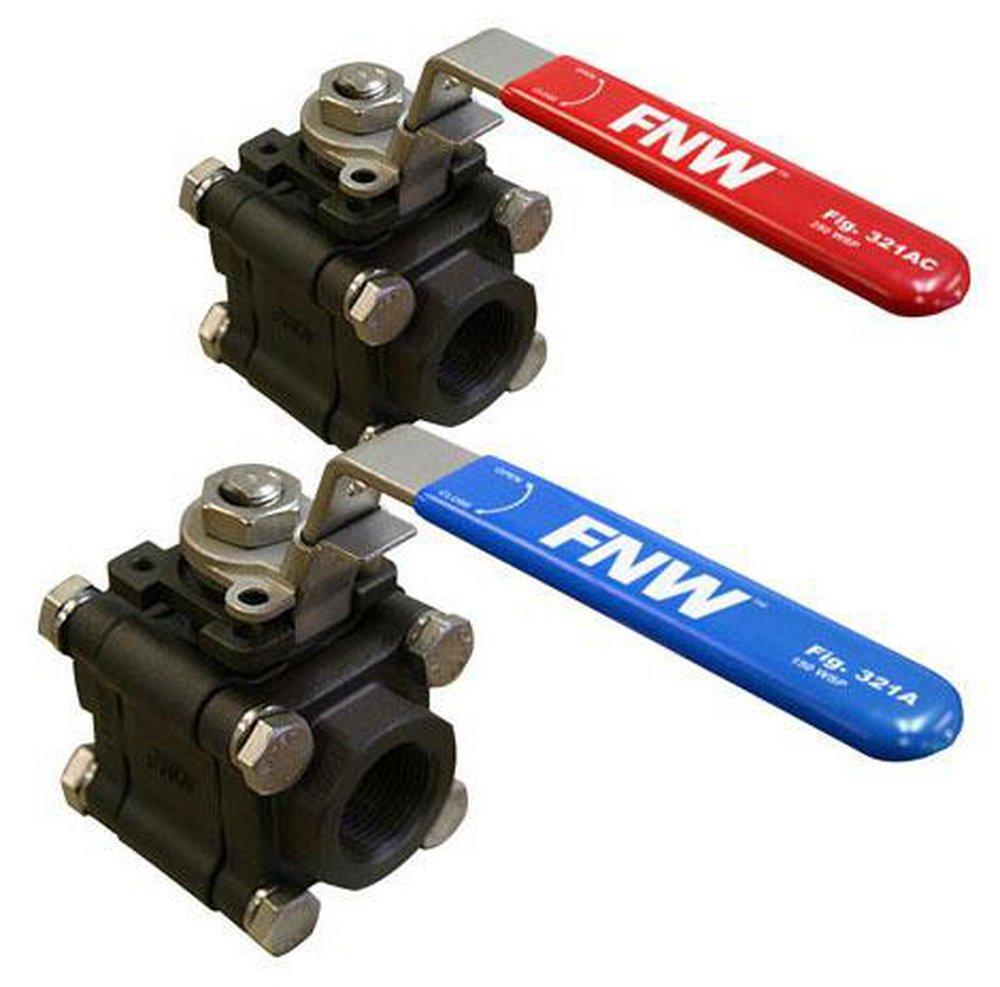 FNW® Figure 321AC 3/8 in. Carbon Steel Full Port Socket Weld 3-Piece 2000# Ball Valve