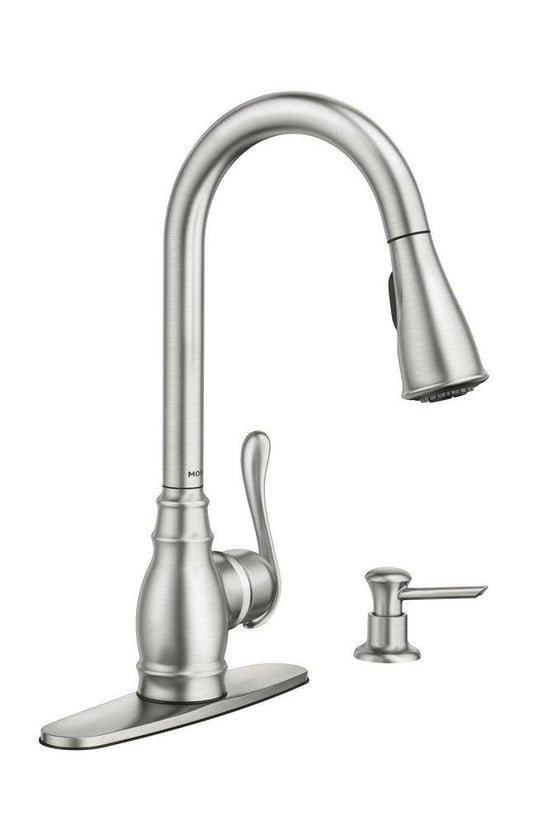Moen Anabelle™ Single Handle Pull Down Kitchen Faucet in Spot Resist™ Stainless