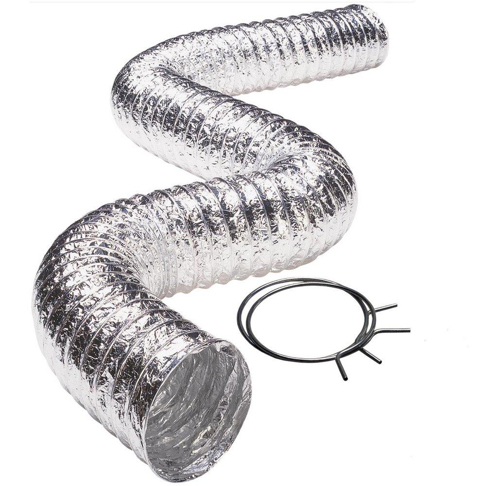 Deflecto Supurr-Flex® 4 in. x 5 ft. Aluminum Flex Dryer Duct with Clamp