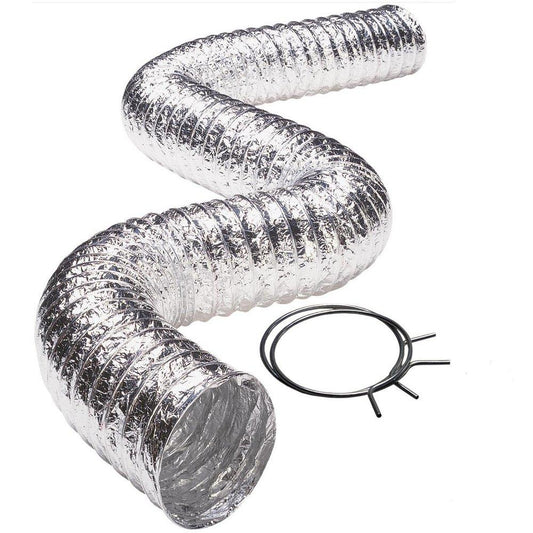 Deflecto Supurr-Flex® 4 in. x 5 ft. Aluminum Flex Dryer Duct with Clamp
