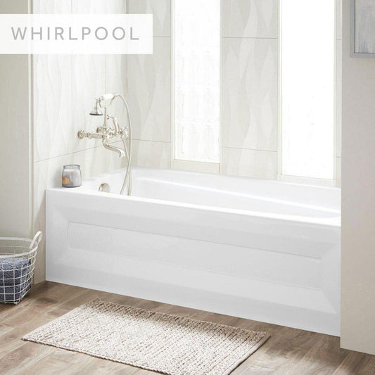 Signature Hardware Bradenton 60 in. x 32 in. Whirlpool Alcove Bathtub with Left Drain in White