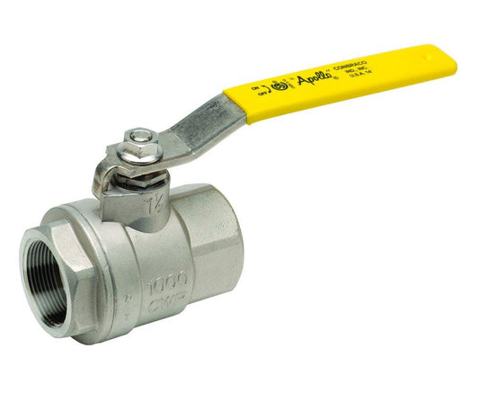 Apollo Valves 76F-100-A Series 2 in. CF8M Stainless Steel Full Port Lever Lock FNPT 1000# Ball Valve