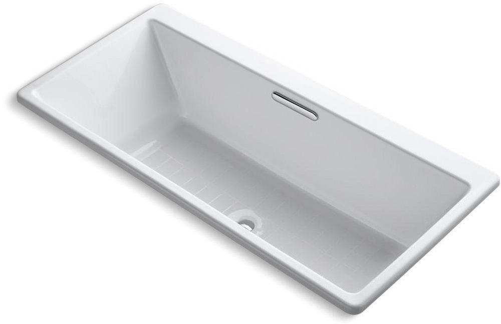 KOHLER Reve® 67 x 32 in. Soaker Drop-In Bathtub with Center Drain in White