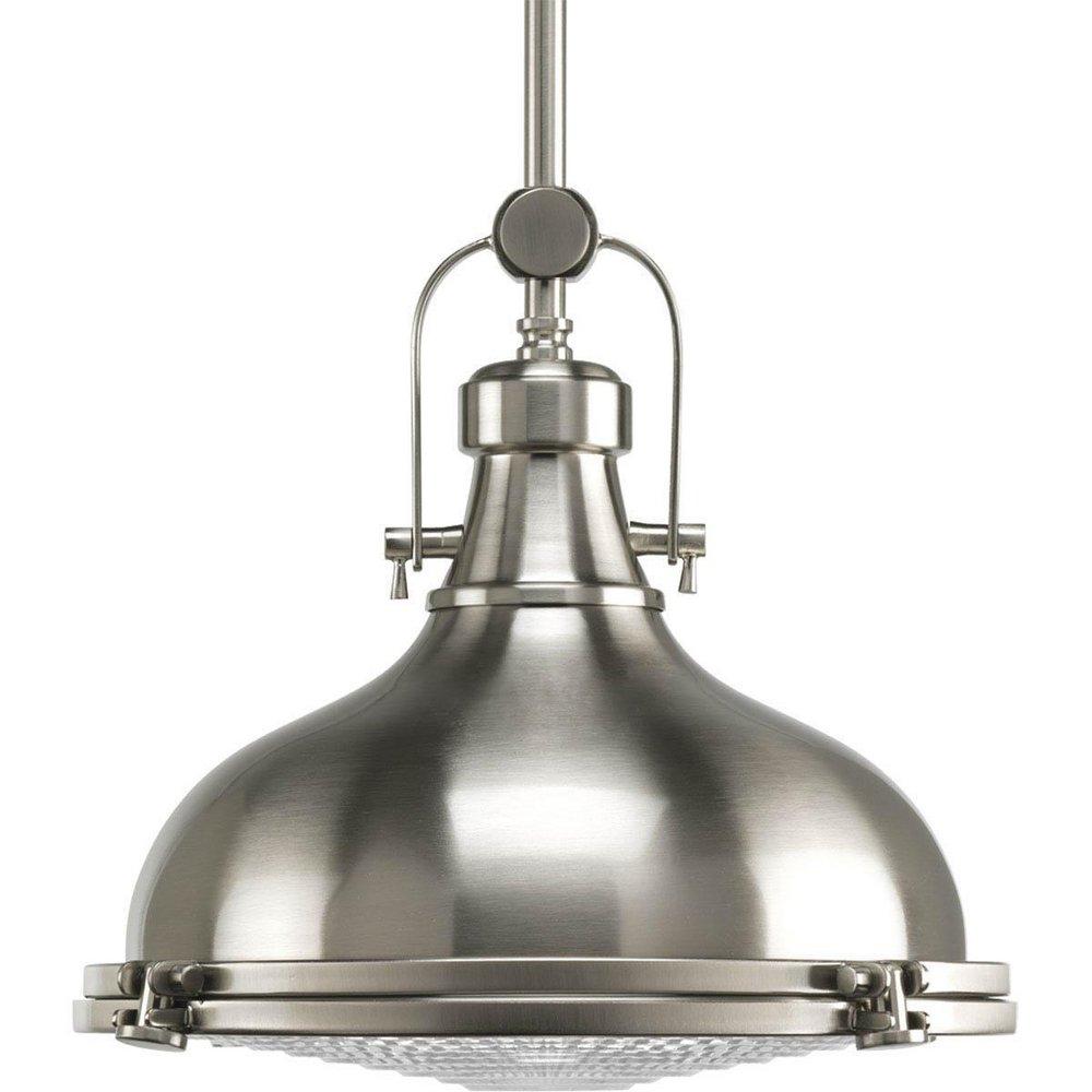 100W 1-Light  Medium E-26 Incandescent Mini Pendant in Brushed Nickel