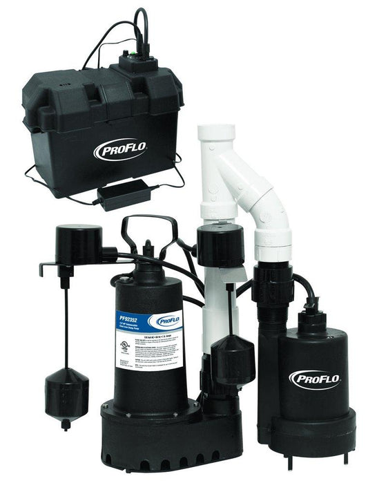 1/3 HP 120V Pre-Assembled Cast Iron Submersible Sump Pump with Backup Pump Kit