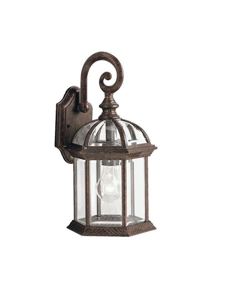 Kichler Lighting Barrie 8 in. 100W 1-Light Medium Wall Lantern in Tannery Bronze