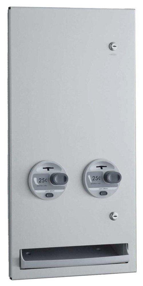 Bobrick TrimLine Series™ Recessed Napkin or Tampon Vendor in Satin Stainless Steel