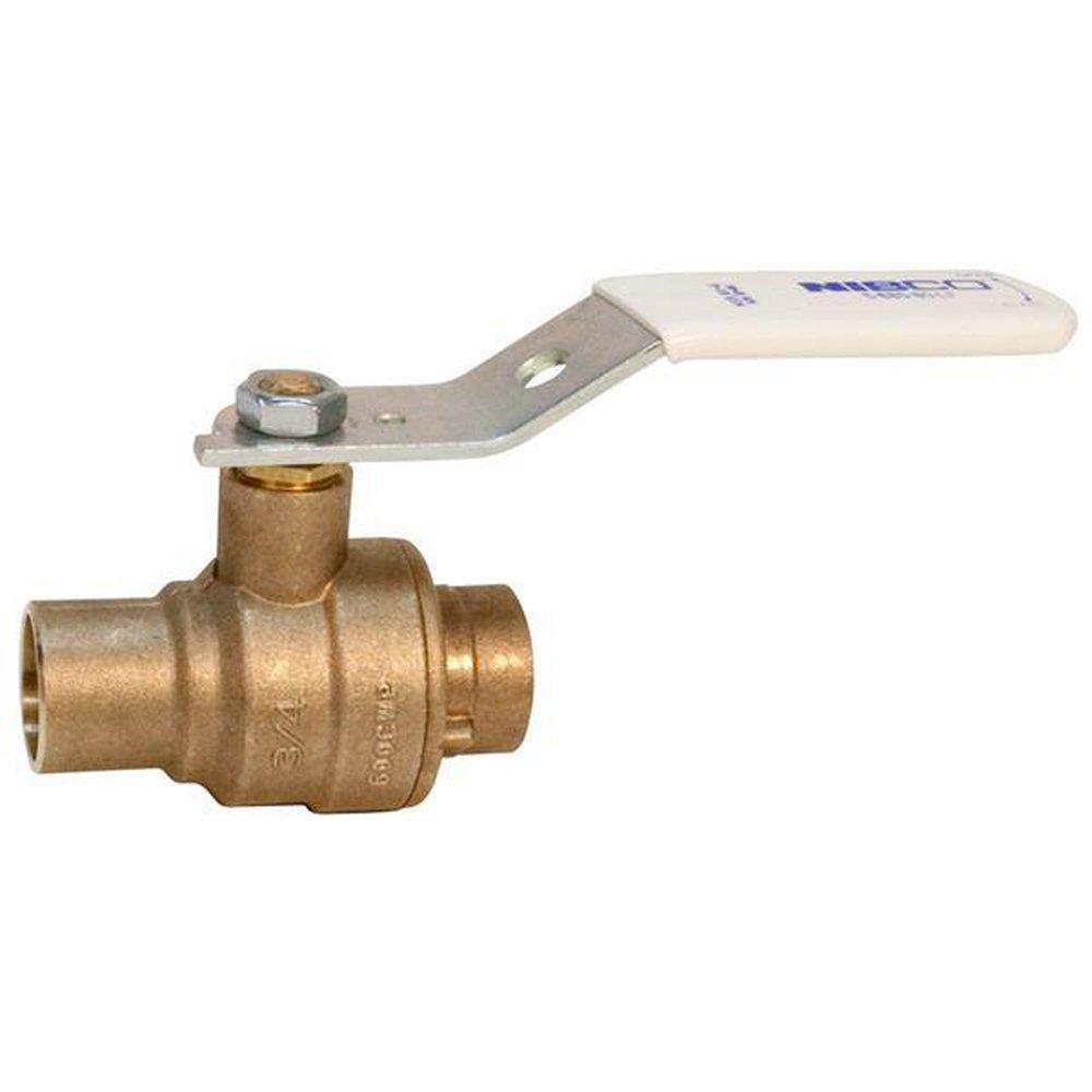 NIBCO S-685-66-LF 1/2 in. Silicon Bronze Full Port Female Solder 600# Ball Valve