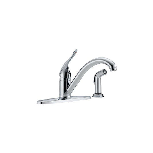 Delta Faucet HDF Commercial® Single Handle Kitchen Faucet with Side Spray in Chrome