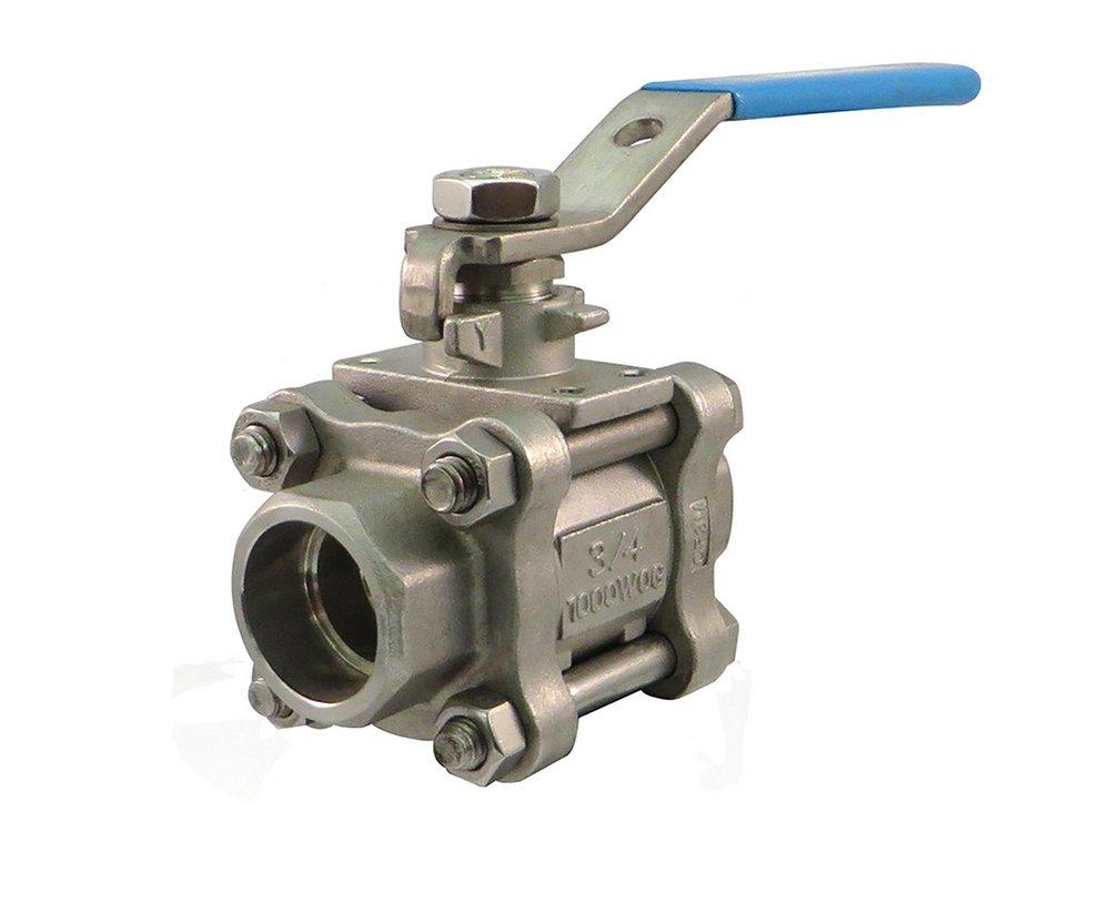 Milwaukee Valve 30 Series 2 in. Stainless Steel Full Port Socket Weld 1000# Ball Valve