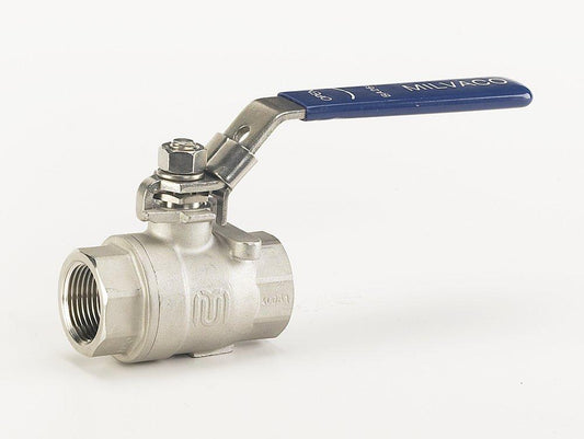 Milwaukee Valve BA-260 1 in. Stainless Steel Full Port NPT 1000# Ball Valve