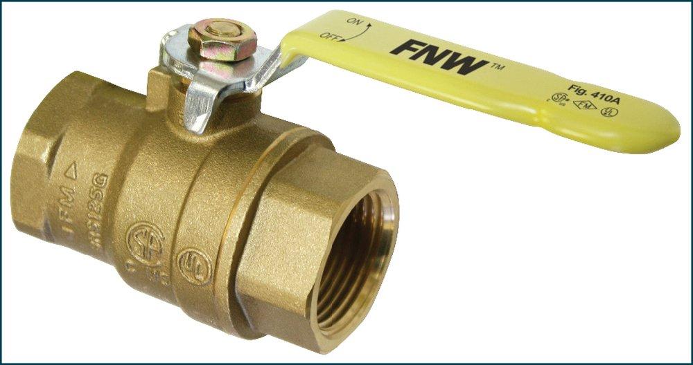 FNW® Figure 410A 1/2 in. Brass Full Port FPT 600# Oval Handle Ball Valve