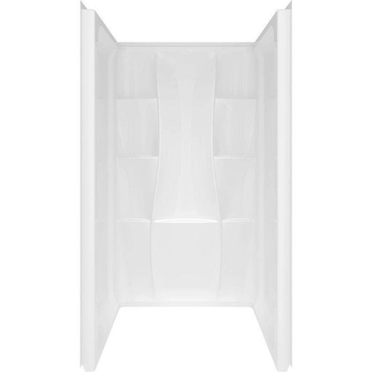 36 x 26 x 71 in. Three Piece Shower Wall System in White