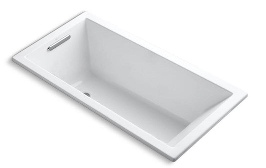 KOHLER Underscore® 60 x 30 in. Soaker Drop-In Bathtub with End Drain in White