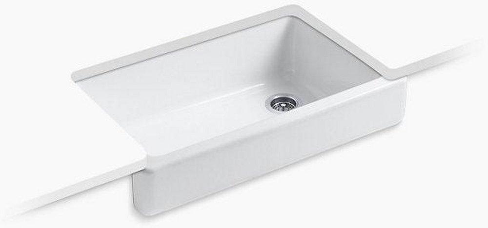 KOHLER Whitehaven® 35-1/2 in. Undermount Cast Iron Single Bowl Kitchen Sink in White