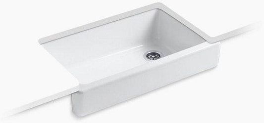 KOHLER Whitehaven® 35-1/2 in. Undermount Cast Iron Single Bowl Kitchen Sink in White