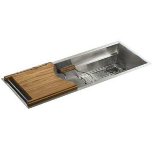 Kallista Multiere 45 in. Drop-in Stainless Steel Single Bowl Kitchen Sink