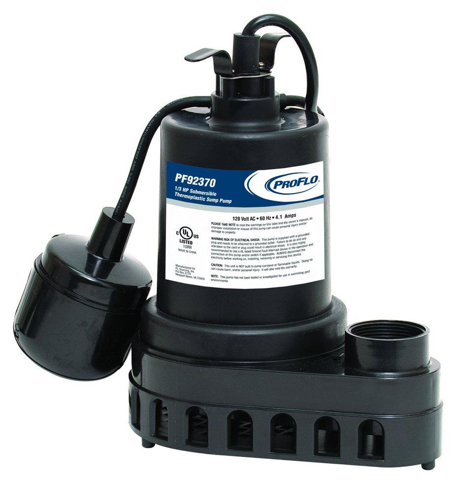 1/3 HP 120V Thermoplastic Submersible Sump Pump