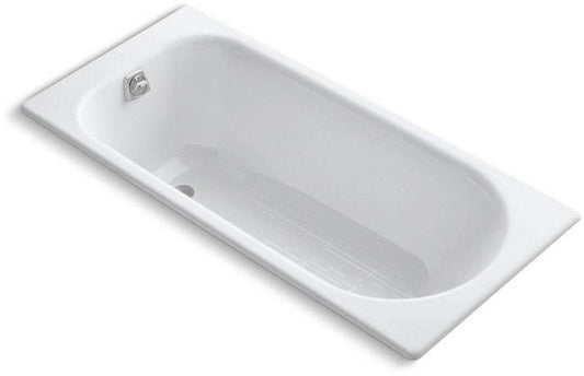 KOHLER Soissons® 59 x 28 in. Soaker Drop-In Bathtub with Reversible Drain in White
