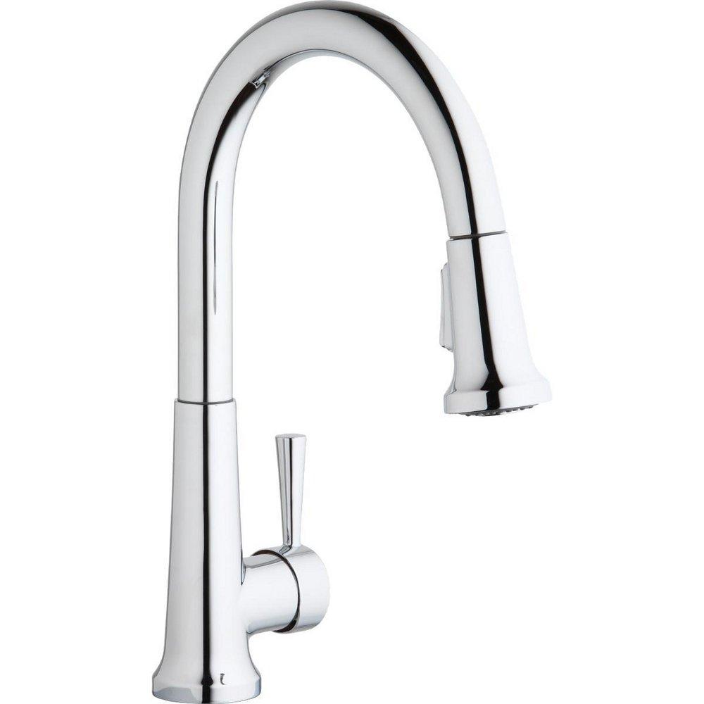 Elkay Everyday Single Handle Pull Down Kitchen Faucet in Polished Chrome