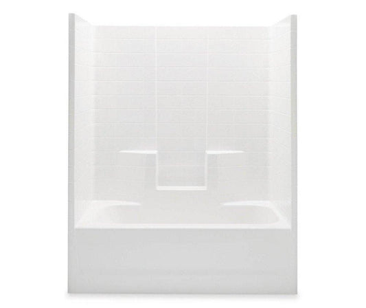 Aquatic Everyday 60 x 33 in. Tile Tub & Shower Unit with Left Drain in White