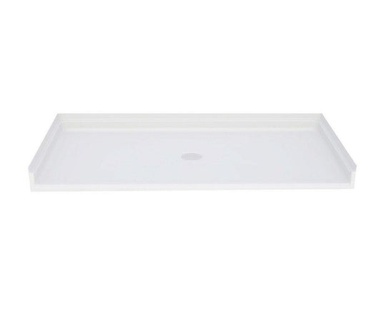 60 in. x 33 in. Shower Base with Center Drain in White
