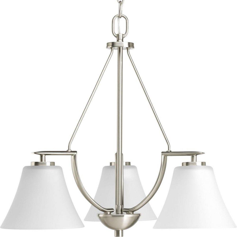 Progress Lighting Bravo 3 Light 100W Chandelier Brushed Nickel