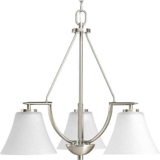 Progress Lighting Bravo 3 Light 100W Chandelier Brushed Nickel