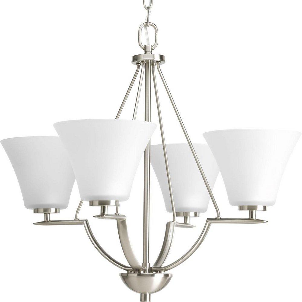 Progress Lighting Bravo 4 Light 100W Chandelier Brushed Nickel