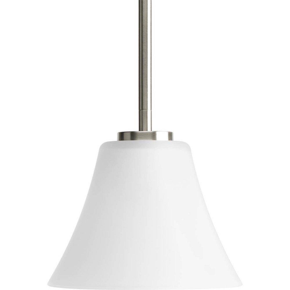 Progress Lighting Bravo 100W 1-Light Medium E-26 Incandescent Mini Pendant in Brushed Nickel