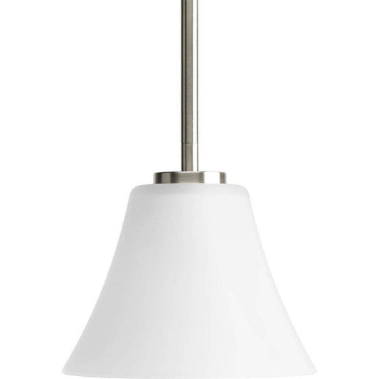 Progress Lighting Bravo 100W 1-Light Medium E-26 Incandescent Mini Pendant in Brushed Nickel