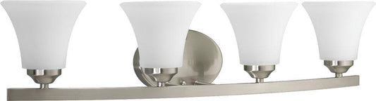 Progress Lighting Adorn 100W 4-Light Vanity Light Fixture in Brushed Nickel