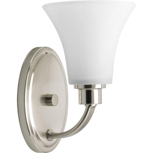 Progress Lighting Joy 1-Light Bath and Vanity Light in Brushed Nickel