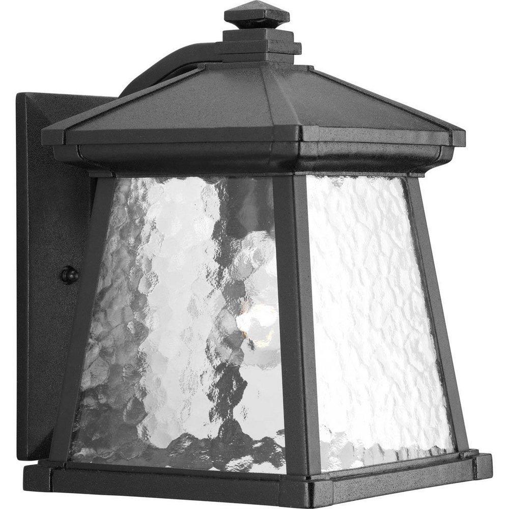 Progress Lighting Mac 12 in. 100W 1-Light Outdoor Wall Lantern in Black