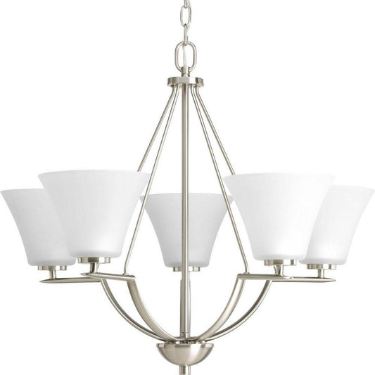 Progress Lighting Bravo 5 Light 100W Chandelier Brushed Nickel