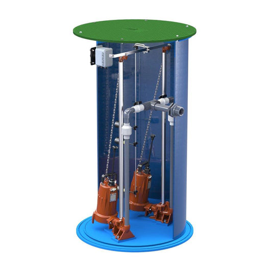 2 hp. 1 Phase Grinder Pump Package