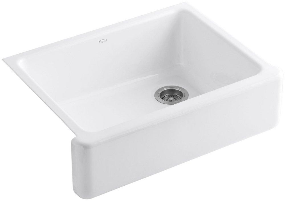 KOHLER Whitehaven® 29-11/16 in. Undermount Cast Iron Single Bowl Kitchen Sink in White