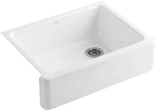 KOHLER Whitehaven® 29-11/16 in. Undermount Cast Iron Single Bowl Kitchen Sink in White