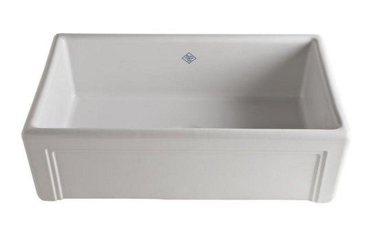 Shaws Original 30-7/16 in. Farmhouse Fireclay Single Bowl Kitchen Sink in White
