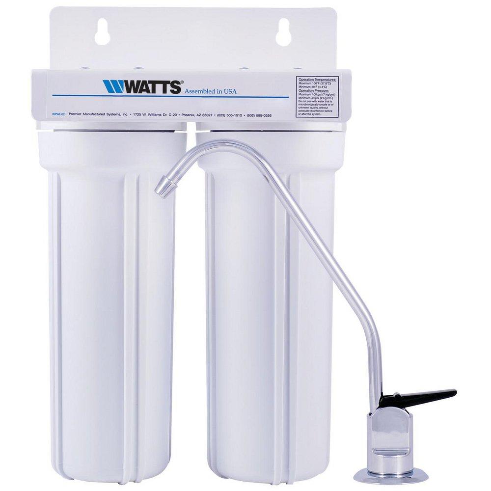 Watts PWDWLCV2 0.5 gpm Two Stage Undercounter Water Filtration System for Light Commercial and Residential