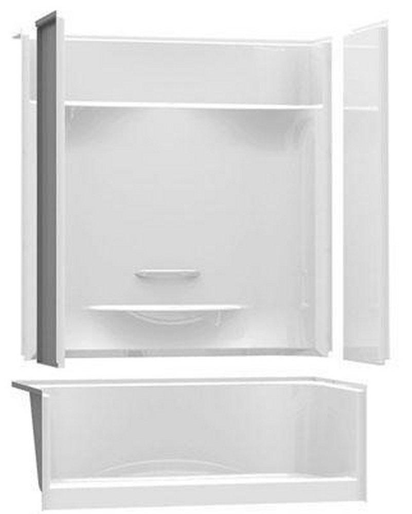 Aker by MAAX KDS Series 59-3/4 x 33-1/2 x 80-1/8 in. Alcove Left Drain Shower Unit in White
