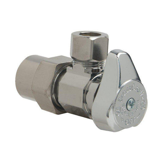 BrassCraft G2PR19X Series 1/2 x 3/8 in. Solvent Weld x OD Compression Angle Supply Stop Valve in Chrome Plated