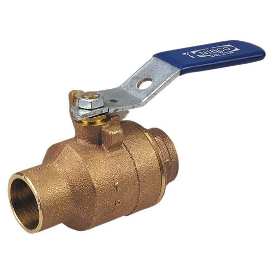 NIBCO S-585-70 3/4 in. Bronze Full Port Female Solder 600# Ball Valve