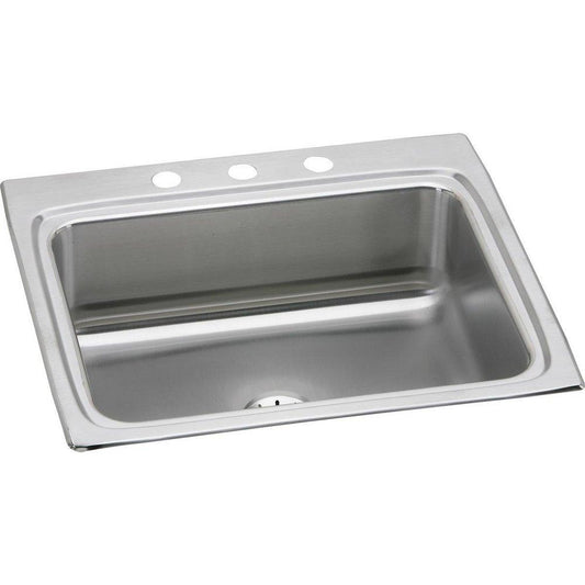 Elkay Lustertone® 25 in. Drop-in Stainless Steel Single Bowl Kitchen Sink in Lustrous Satin