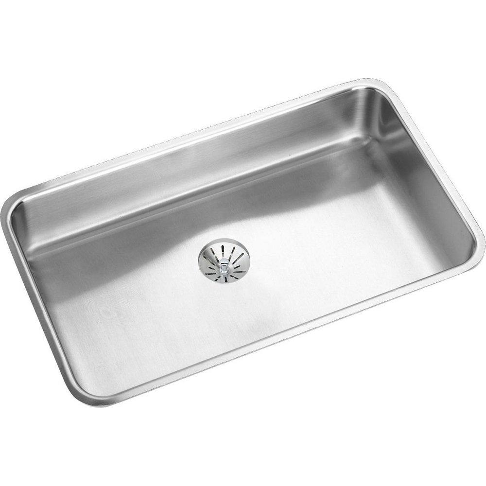 Elkay Lustertone® 30-1/2 in. Undermount Stainless Steel Single Bowl Kitchen Sink in Lustertone